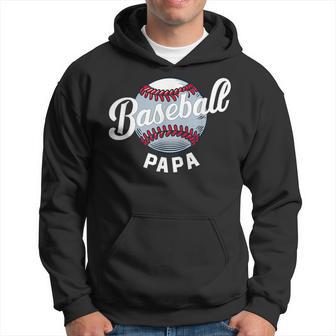 Baseball Papa Baseball Spieler Lustig Baseball Familie Retro Kapuzenpullover - Geschenkecke