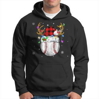 Baseball Santa Hat Sport Boys Baseball Christmas Hoodie - Thegiftio UK