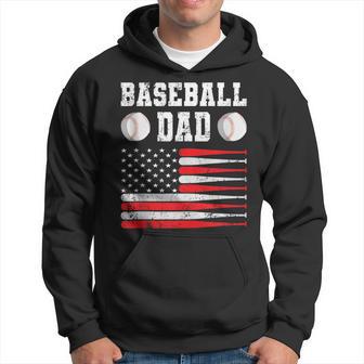 Baseball Schlagbohrer Ausrüstung Papa Usa Flagge Softball Kapuzenpullover - Geschenkecke