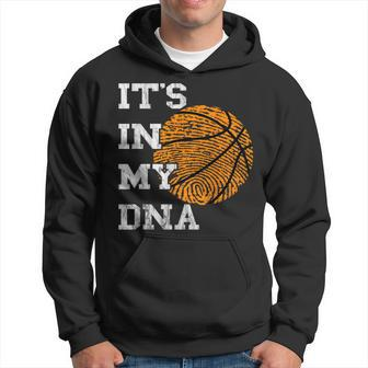 Basketball It's In My Dna Fingerprint Playing Basketball Hoodie - Monsterry