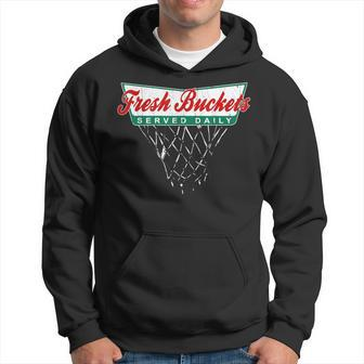 Basketball Player Fresh Buckets Served Daily Bball Hoodie | Mazezy