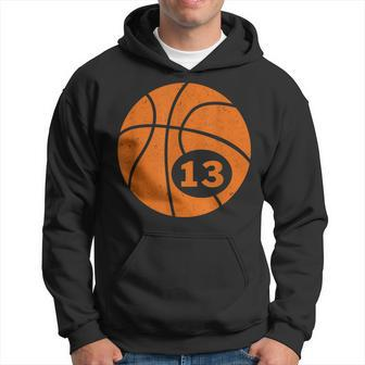 Basketball Player Jersey Number 13 Thirn Graphic Hoodie - Monsterry
