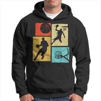 Basketball Players Colorful Ball Hoop Sports Lover Hoodie - Seseable