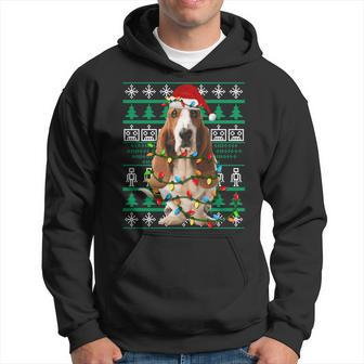 Basset Hound Dog Christmas Ugly Christmas Sweater Hoodie - Seseable