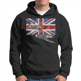 Battle Of Britain Flag England Hawker Hurricane Hoodie - Thegiftio UK