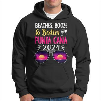 Beaches Booze Besties Punta Cana 2024 Vacation Spring Break Hoodie - Thegiftio UK