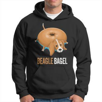 Beagle Dog Bagel Bread Pun Animals Hoodie | Mazezy