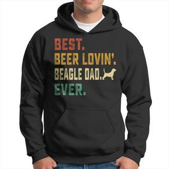 Beagle Dog Lover Best Beer Loving Beagle Dad Fathers Day Hoodie - Monsterry DE