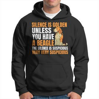 Beagle Small Scent Dog Hunting Pet Breeder Silence Is Golden Hoodie - Thegiftio UK
