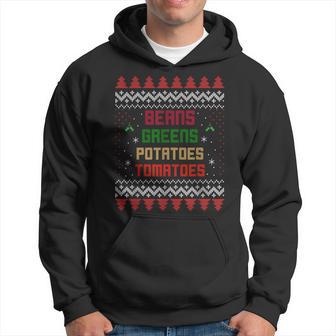 Beans Greens Potatoes Tomatoes Thanksgiving Hoodie - Monsterry UK