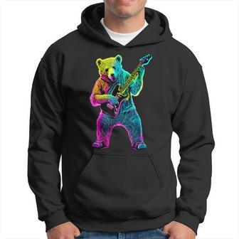 Bear Playing Guitar Guitar Player Hoodie - Monsterry AU