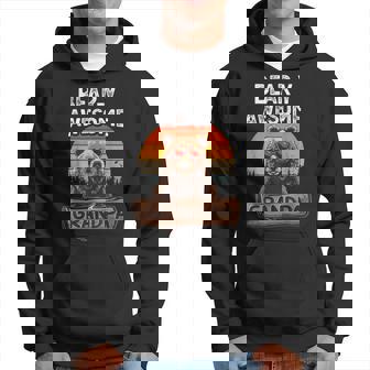 Bear-Y Awesome Grandpa Saying Bear Vintage Grandfather Hoodie - Seseable
