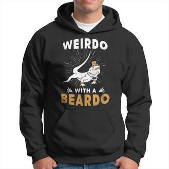 Beardie Lovers- Weirdo With A Beardo Bearded Dragon Hoodie - Monsterry CA