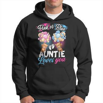 Bears Pink Or Blue Auntie Loves You Gender Reveal Hoodie - Seseable