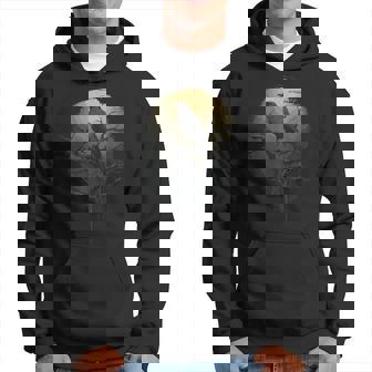 Beautiful Black Crow Raven Bird Silhouette Hoodie - Thegiftio