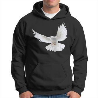 Beautiful Flying Peaceful White Dove Photo Silhouette Hoodie - Monsterry AU