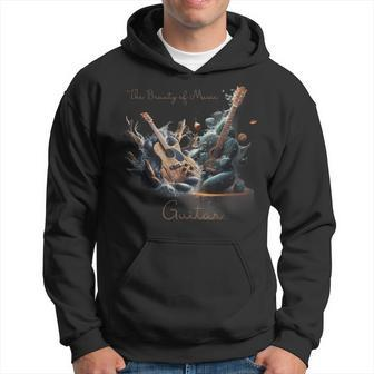 The Beauty Of Music Vintage Acoustic Guitar Hoodie - Monsterry
