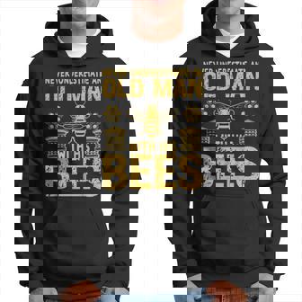 Beekeeping Never Underestimate An Old Man With His Bees Hoodie | Seseable UK