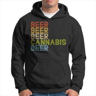 Beer Cannabis Drinking Retro Weed Marijuana 420 Stoner Hoodie - Thegiftio UK