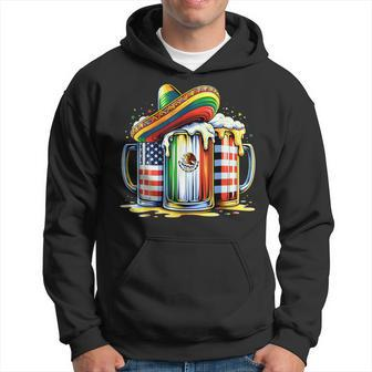 Beer Mexican Usa Flag Cinco De Mayo Drinking Party Women Hoodie - Seseable