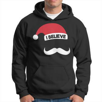 I Believe Santa Mustache Family Christmas Pajama I Believe Hoodie - Thegiftio UK