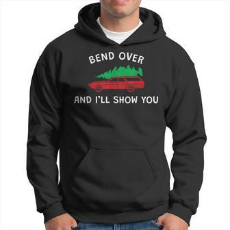 Bend Over And I'll Show You Christmas Couple Matching Family Hoodie - Seseable