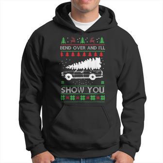 Bend Over And I'll Show You Holiday Ugly Christmas Hoodie - Thegiftio UK