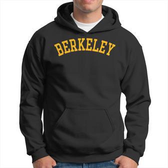Berkeley Arched Text Yellow S Berkeley Hoodie - Thegiftio UK