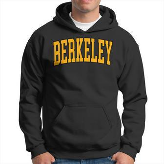 Berkeley Ca Arched Text Vintage Yellow Hoodie - Seseable