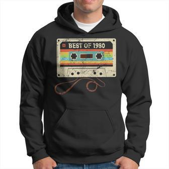 Best Of 1980 Cool 44 Year Old Bday 44Th Birthday Women Hoodie - Monsterry