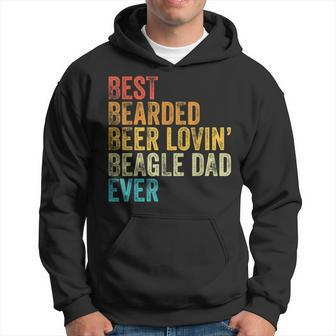 Best Bearded Beer Lovin Beagle Dad Pet Lover Dog Owner Retro Hoodie - Monsterry