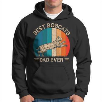 Best Bobcats Dad Ever Retro Bobcats Graphic Father's Day Hoodie - Monsterry DE