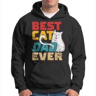 Best Cat Dad Ever Cat Dad Cat Lover Father Day Vintage Hoodie - Seseable
