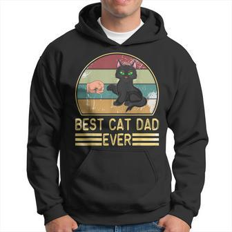 Best Cat Dad Ever Retro Vintage Paw Fist Bomb Hoodie - Monsterry CA