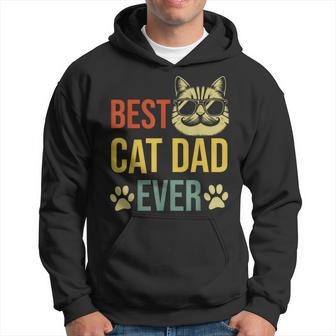 Best Cat Dad Ever Vintage Cat Daddy Fathers Day 2024 Hoodie - Monsterry