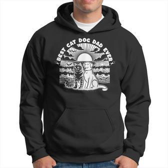 Best Cat Dog Dad Ever Father's Day Cat Dog Daddy For Men Hoodie - Thegiftio UK
