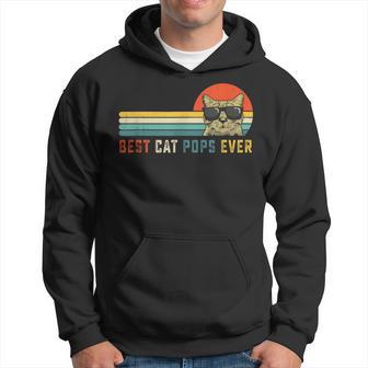 Best Cat Pops Ever Father's Day Cat Daddy For Men Hoodie - Thegiftio UK