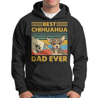 Best Chihuahua Dad Ever Retro Vintage Sunse Hoodie | Mazezy