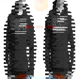Best Dad Ever With Us American Flag Distressed Father's Day Hoodie - Thegiftio UK