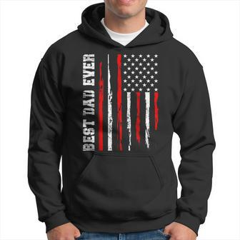 Best Dad Ever With Us American Flag Present For Father's Day Hoodie - Thegiftio UK