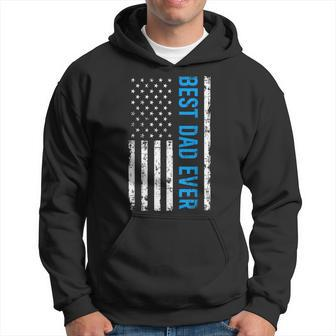 Best Dad Ever With Us Flag American Fathers Day Hoodie - Monsterry UK