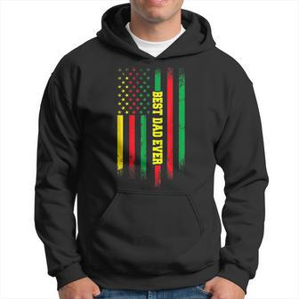 Best Dad Ever Usa Flag Black History Day Father Day Hoodie - Seseable