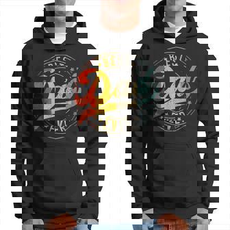 Best Dad Ever Vintage Colors Retro Fathers Day Birthday Hoodie | Mazezy