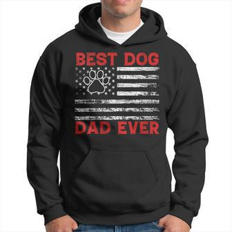 Best Dog Dad Ever American Flag Happy Fathers Day Puppy Hoodie - Thegiftio UK