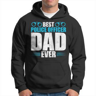 Best Police Officer Dad Ever Father's Day Distressed Hoodie - Thegiftio UK