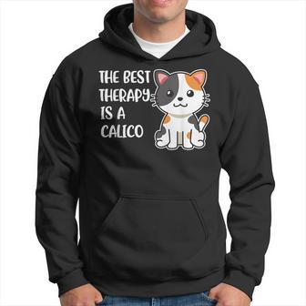 The Best Therapy Is A Calico Cat Hoodie - Monsterry