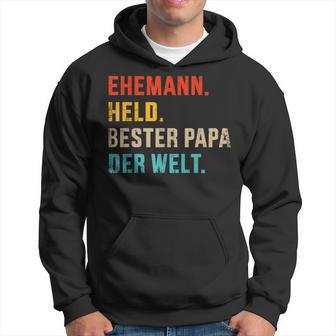 Bester Papa Der Welt Husband Hero Father's Day Christmas Kapuzenpullover - Geschenkecke