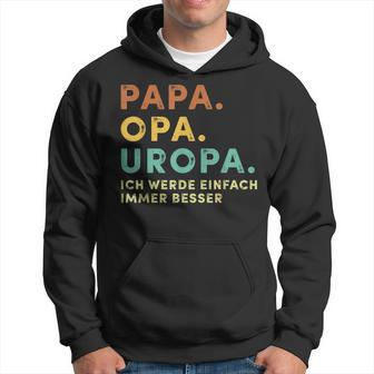 Bester Papa und Opa Retro Hoodie, Perfekt für Vatertag - Seseable