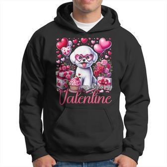 My Bichon Frise Is My Valentine Dogs Lovers Bichon Hoodie | Mazezy