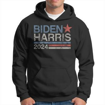 Biden Harris 2024 Retro Vintage Distressed Hoodie | Mazezy